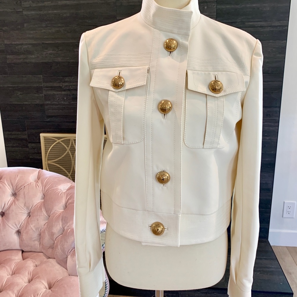 Gucci Cropped Military Style Jacket
